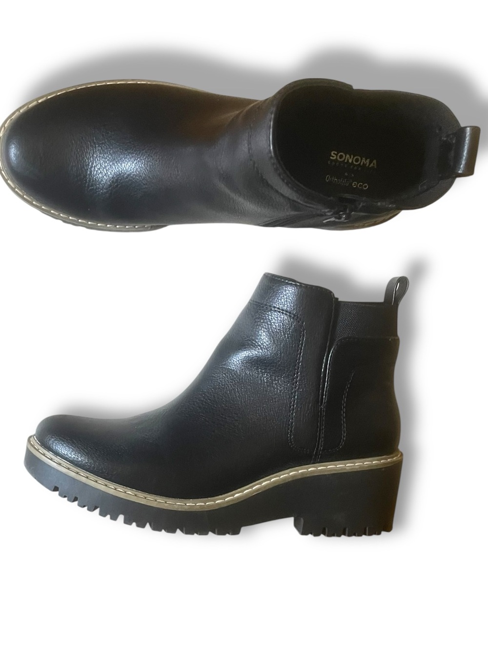 NWB Black wedge booties size 9.5 new with box
